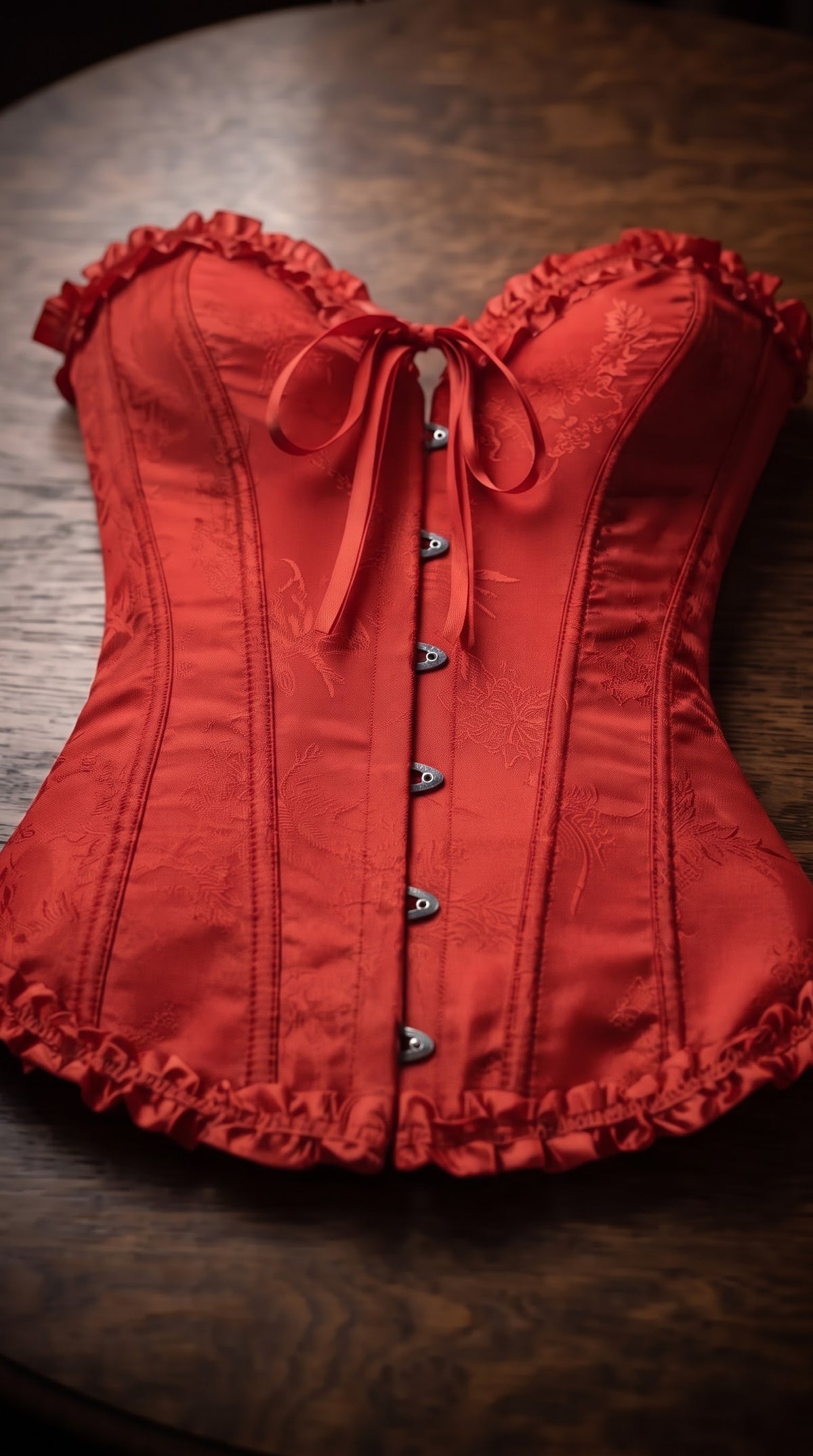 Corsé Rosalind · Jacquard con volantes
