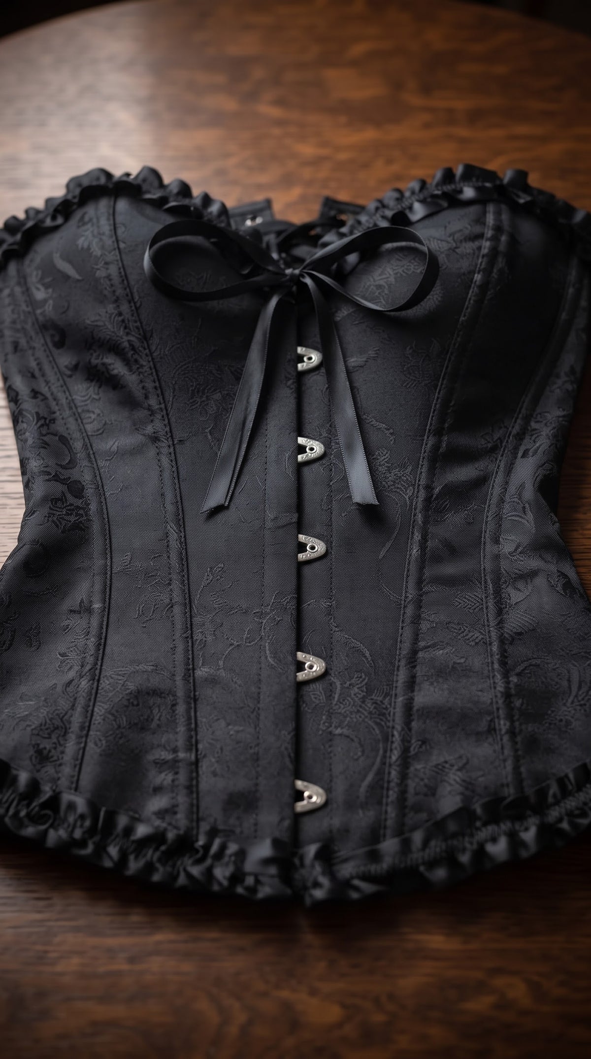 Corsé Rosalind · Jacquard con volantes