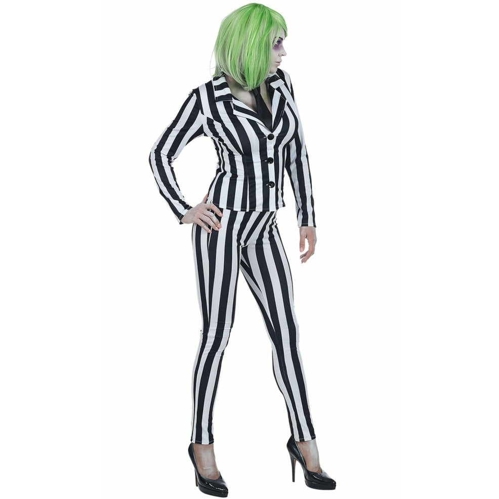 Disfraz de Fantasma Rayas Bicolor para mujer