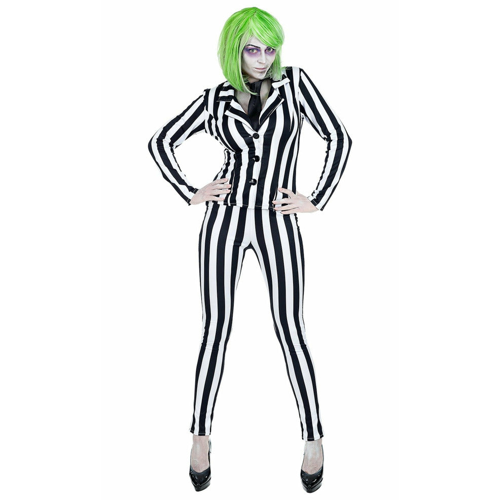 Disfraz de Fantasma Rayas Bicolor para mujer