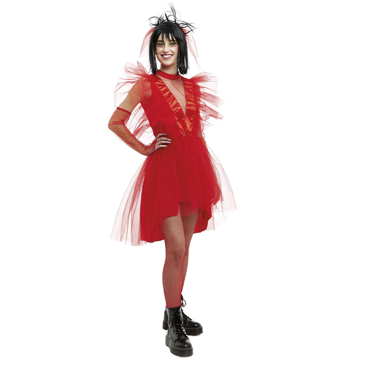 Disfraz de Lidia Novia Rojo para mujer