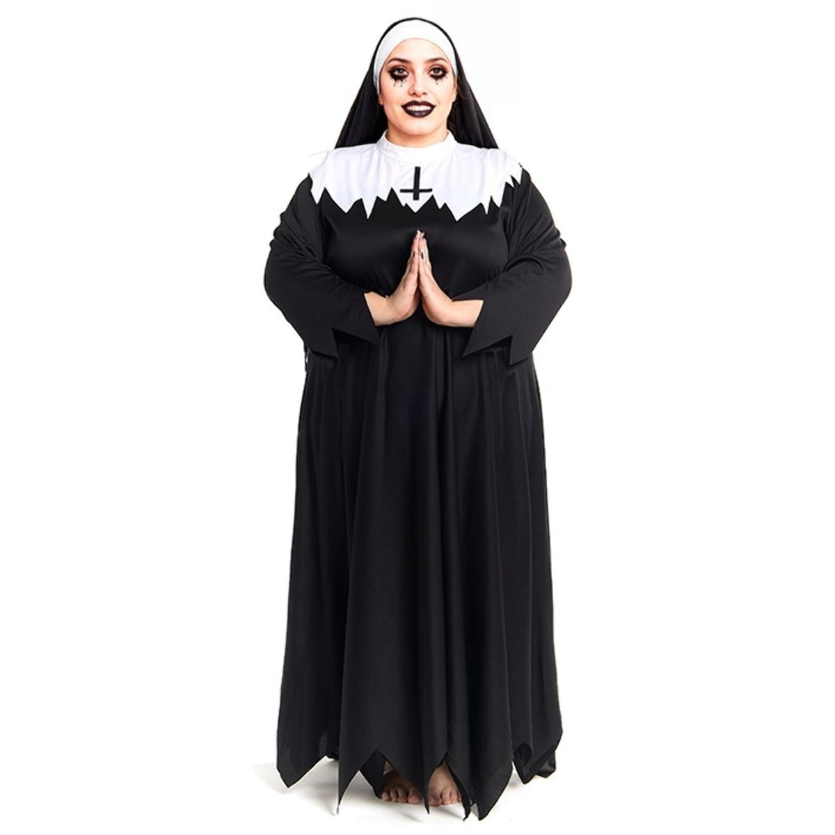 Disfraz de Monja Zombie Plus para mujer