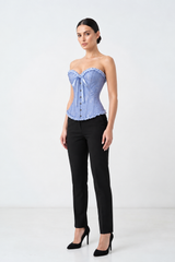 Corsé Rosalind Azul claro – modelo de cuerpo completo
