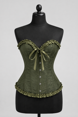 Corsé Rosalind Verde militar – maniquí por delante