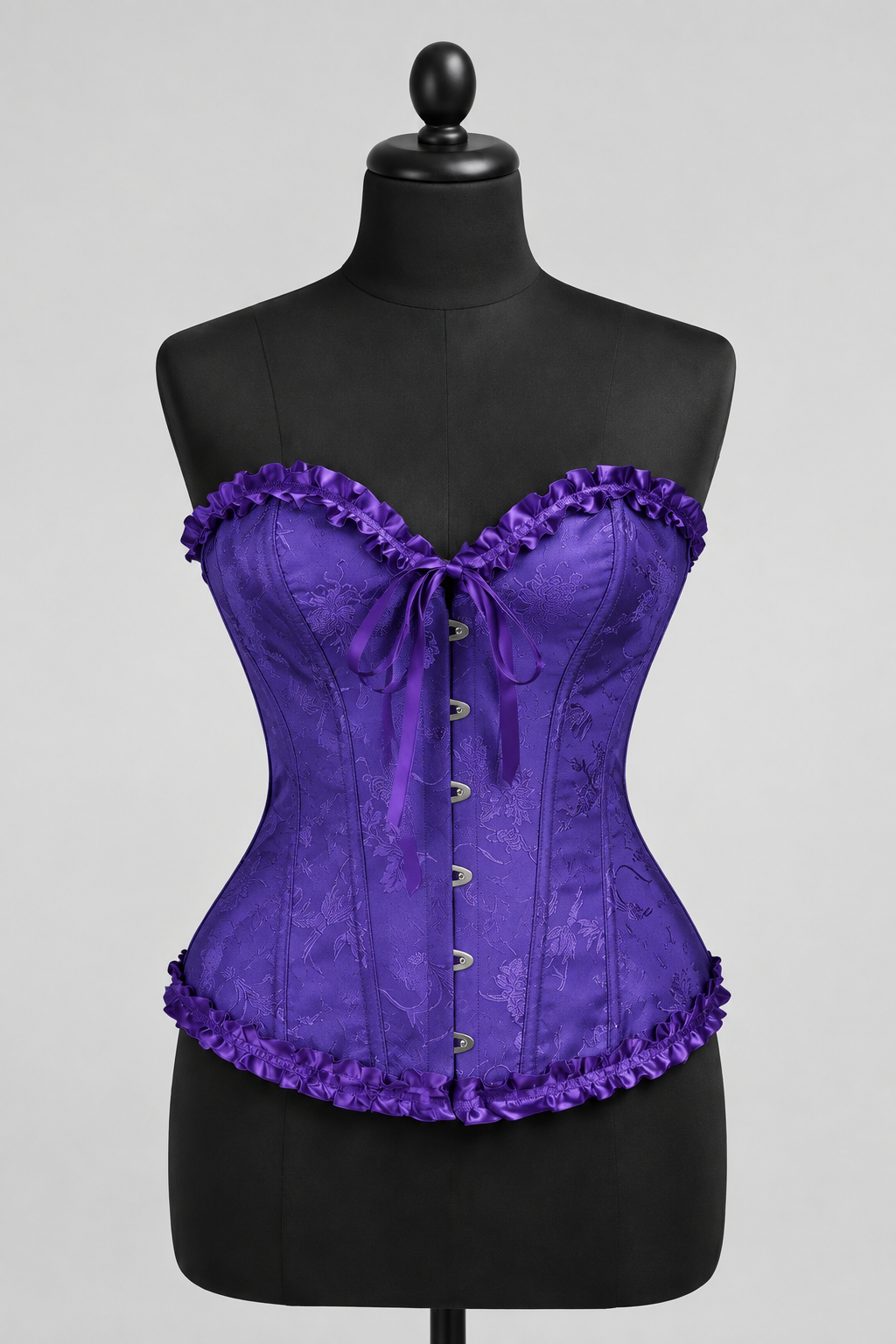 Corsé Rosalind Morado oscuro – maniquí por delante