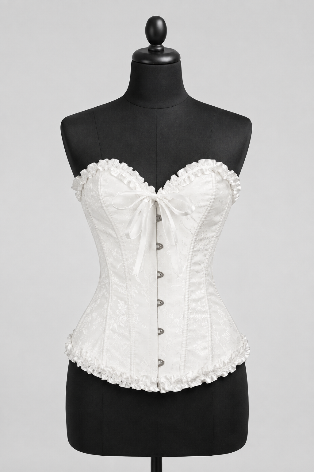 Corsé Rosalind Blanco – maniquí por delante