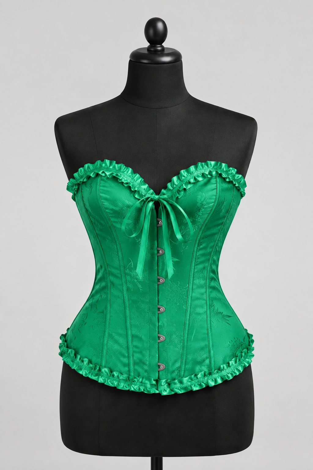 Corsé Rosalind Verde jade – maniquí por delante