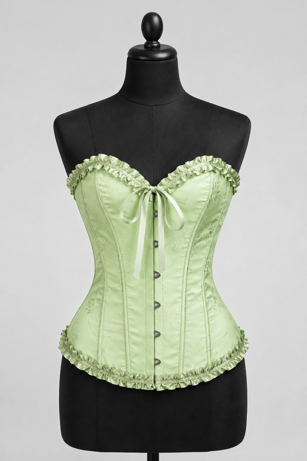 Corsé Rosalind Verde claro – maniquí por delante