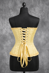 Corsé Rosalind Amarillo – maniquí por detrás con cordones