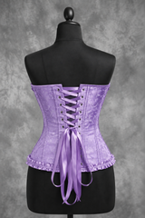 Corsé Rosalind Púrpura – maniquí por detrás con cordones