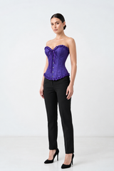 Corsé Rosalind Morado oscuro – modelo de cuerpo completo