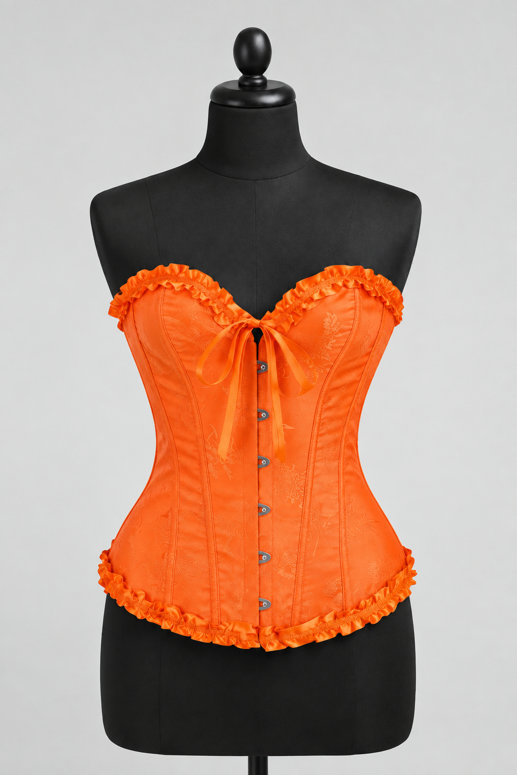 Corsé Rosalind Naranja – maniquí por delante