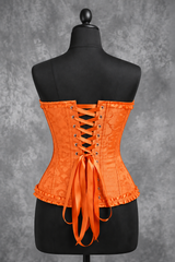 Corsé Rosalind Naranja – maniquí por detrás con cordones